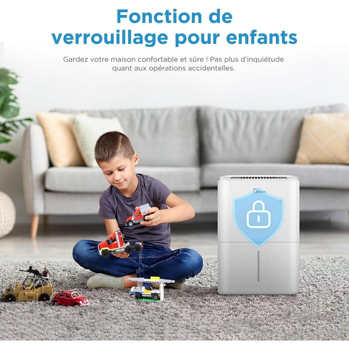 Déshumidificateur 12L intelligent jusqu'à 35m² - Jusqu'à -65%