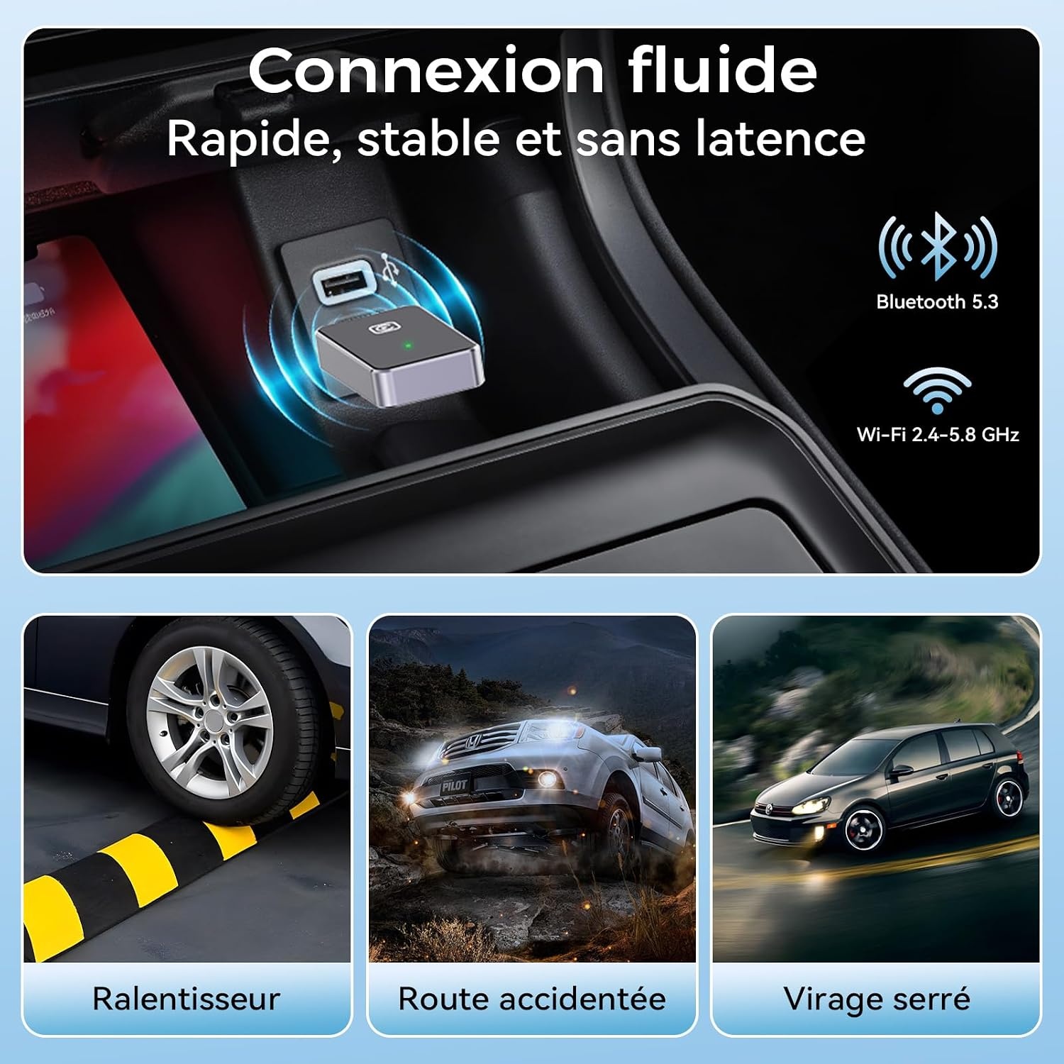 Adaptateur Sans Fil CarPlay & Android Auto - Jusqu'à 58% de remise