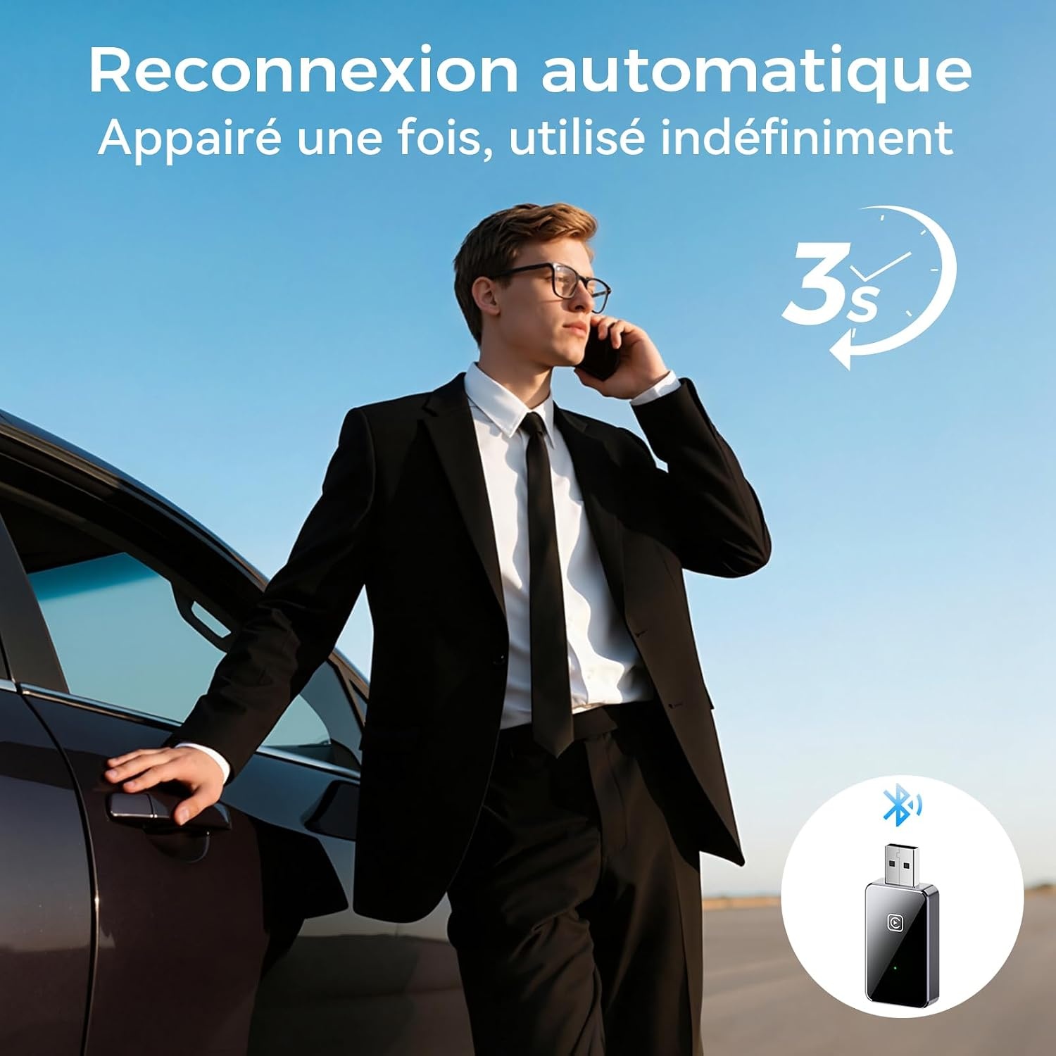 Adaptateur Sans Fil CarPlay & Android Auto - Jusqu'à 58% de remise
