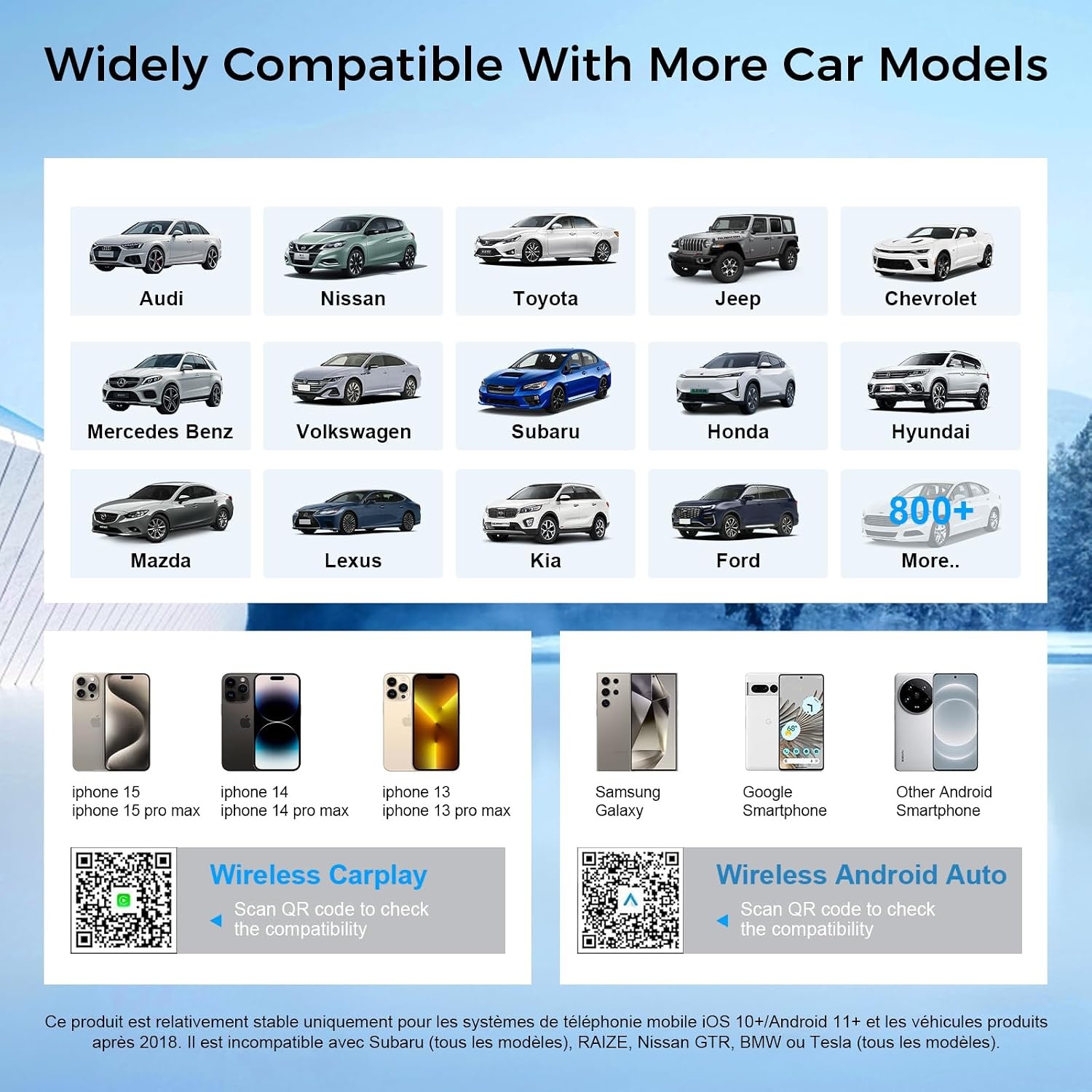 Adaptateur Sans Fil CarPlay & Android Auto - Jusqu'à 58% de remise
