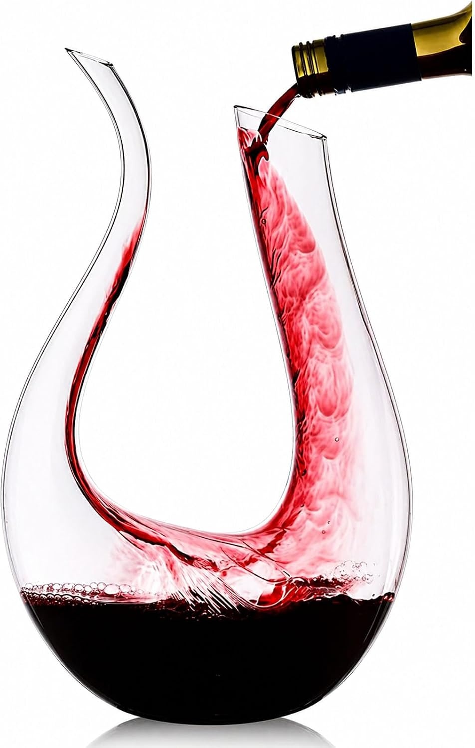 Carafe à vin en U 1,5L - Cristal soufflé - Jusqu'à -60%