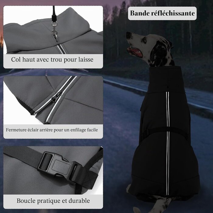 Manteau imperméable pour chien - Gris XL - Jusqu'à -59%