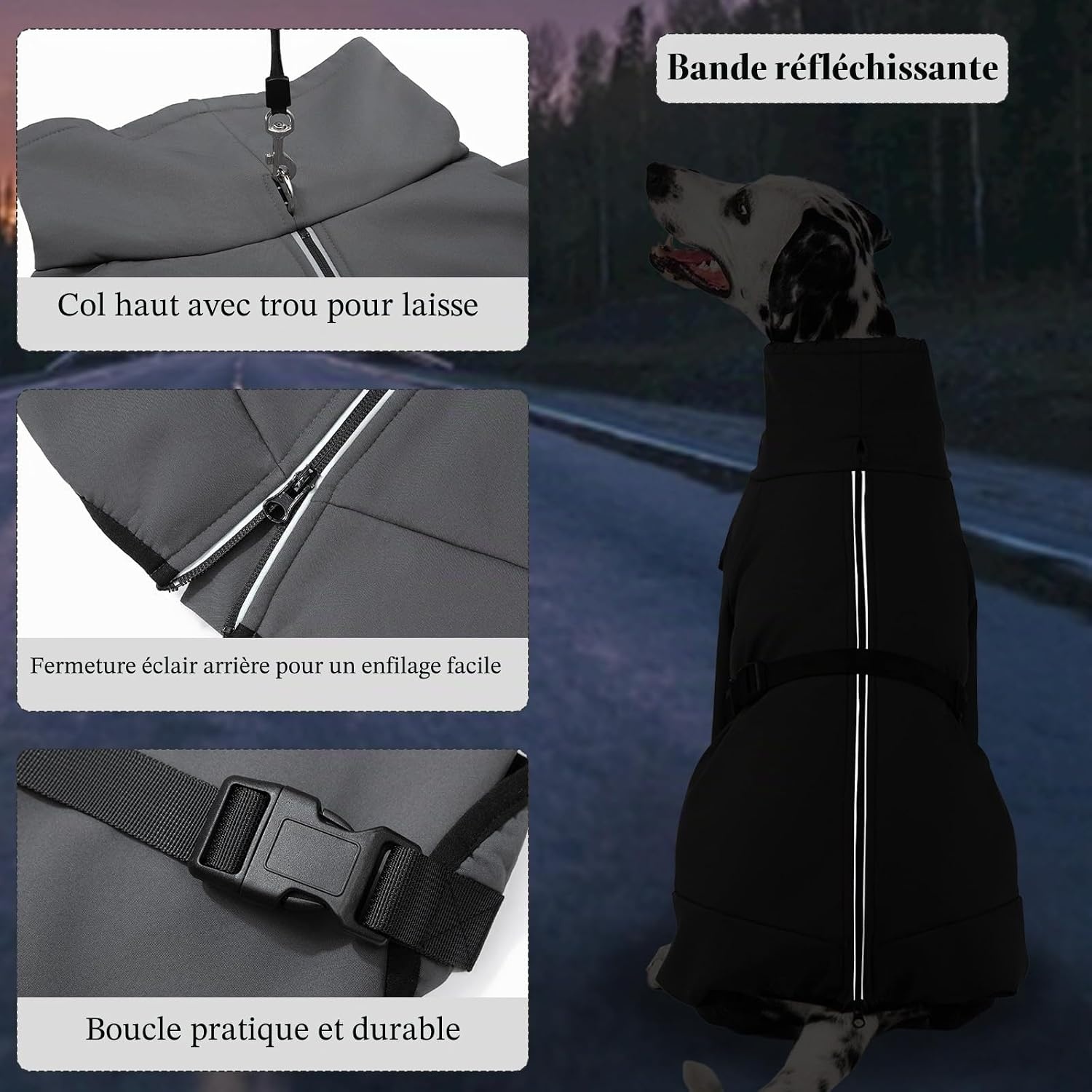 Manteau imperméable pour chien - Gris XL - Jusqu'à -59%