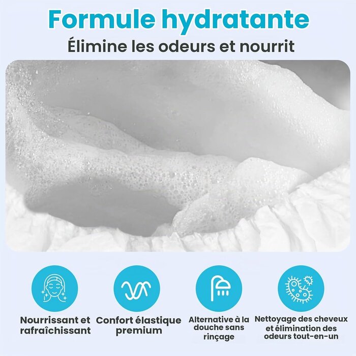 6 Bonnets de shampooing sans rinçage hydratants - Jusqu'à -58%