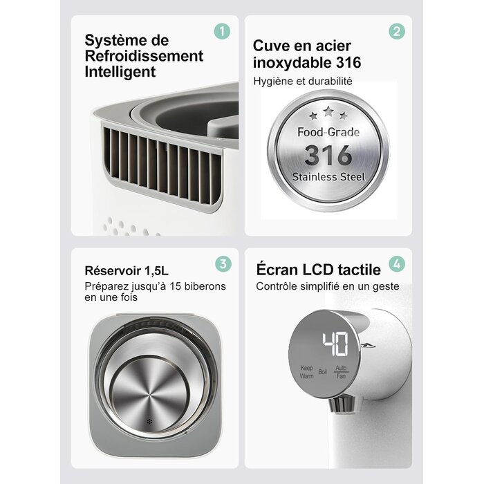 Préparateur de Biberons Automatique - Jusqu'à -63% sur votre modèle