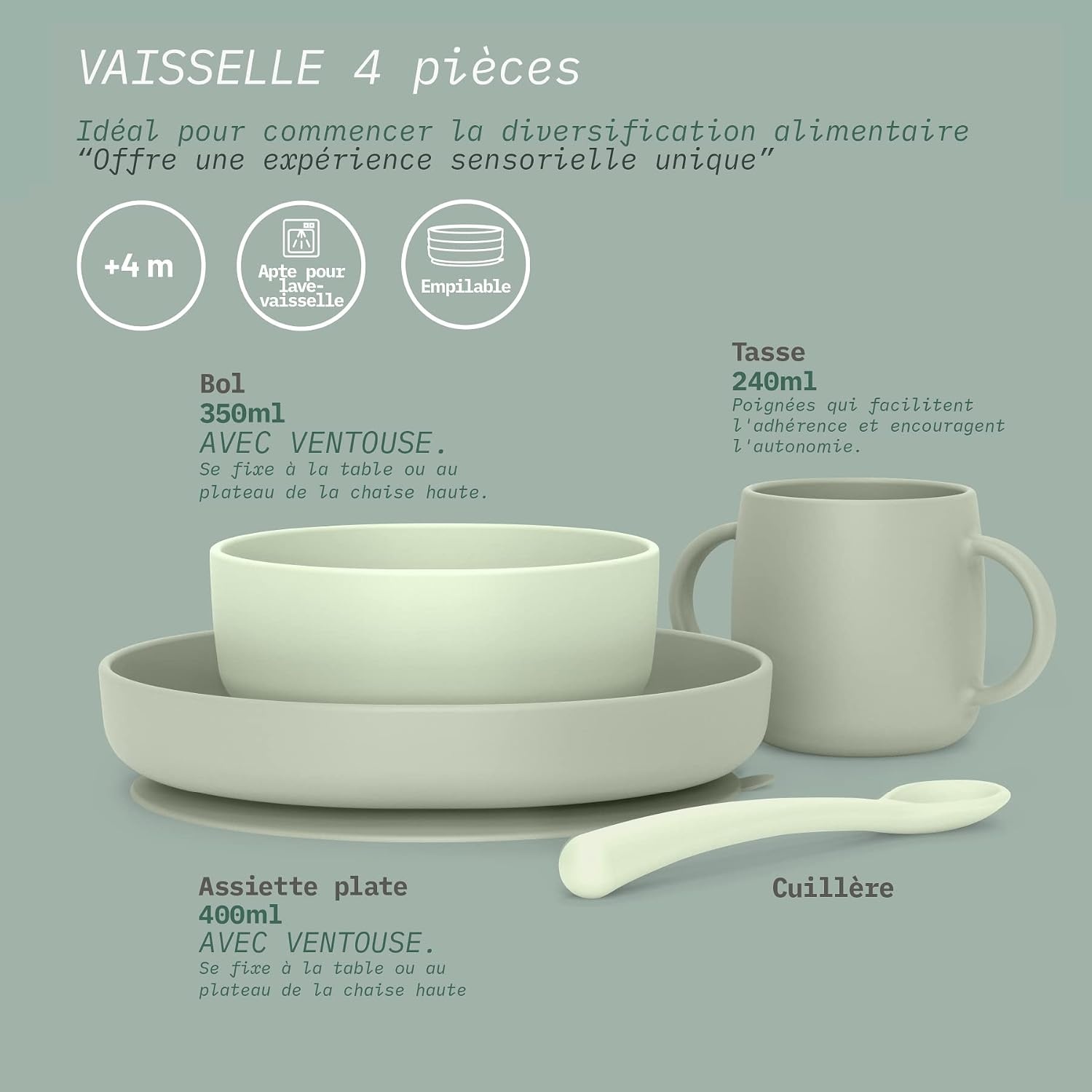 Service de table bébé en silicone - Jusqu'à 58% de remise