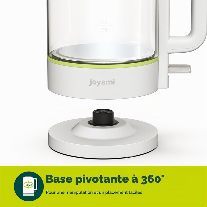 Bouilloire électrique en verre 1,5 L - Design blanc - Jusqu'à 30% de remise