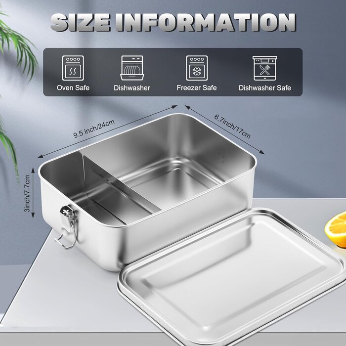 Set de 4 Boîtes en Acier Inoxydable - Conservation Durable - Jusqu'à 32% de remise