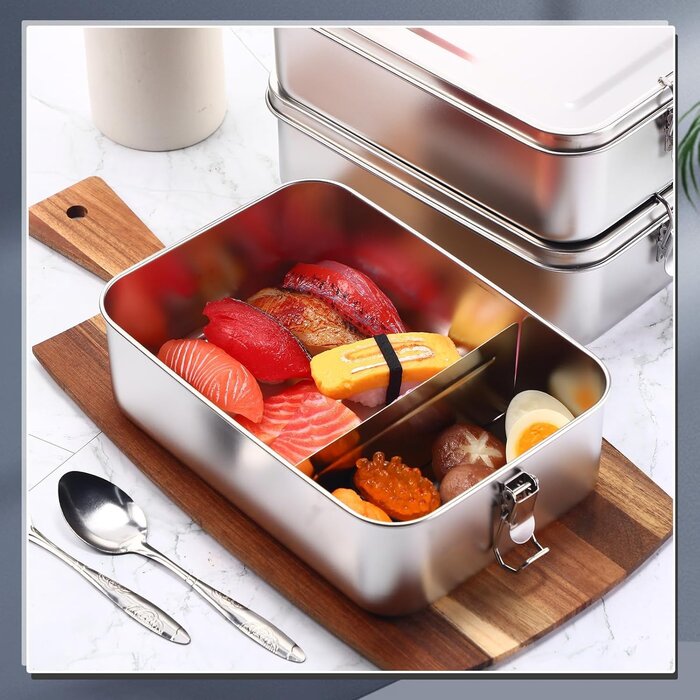 Set de 4 Boîtes en Acier Inoxydable - Conservation Durable - Jusqu'à 32% de remise