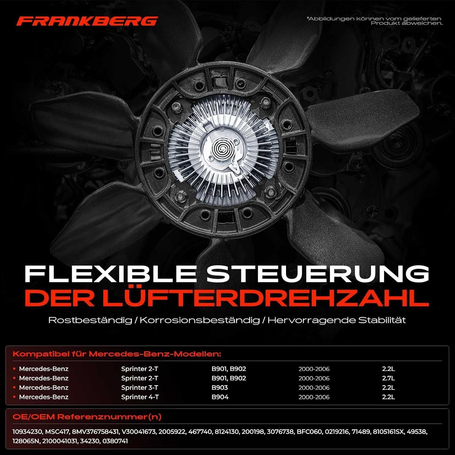 Frankberg Embrayage de ventilateur pour Sprinter B901-B904 - Jusqu'à 61% de remise