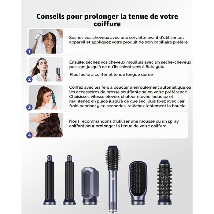 Brosse soufflante 6-en-1 multifonction : économisez jusqu'à 59% !
