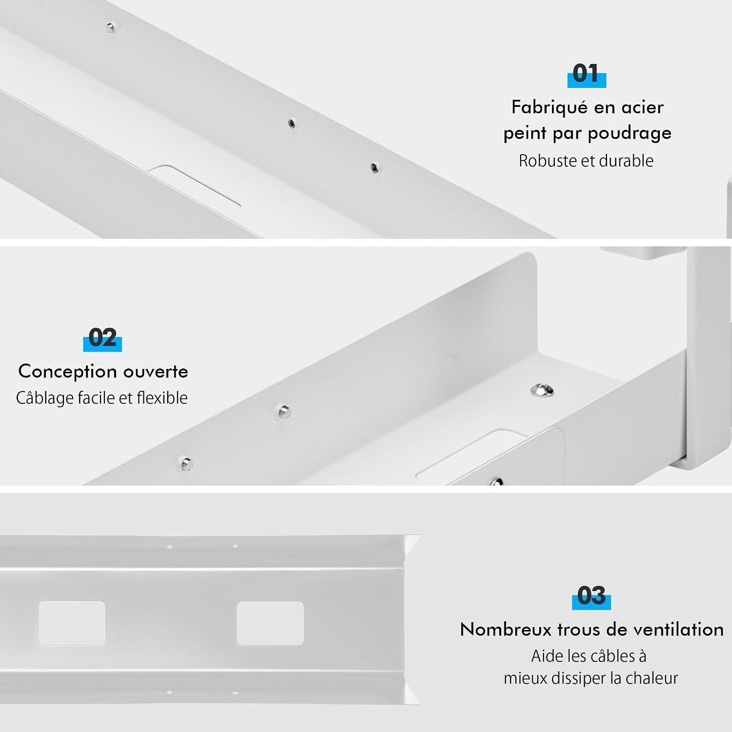 Goulotte de câbles extensible - Fixation pince - Jusqu'à -58% sur l'outlet