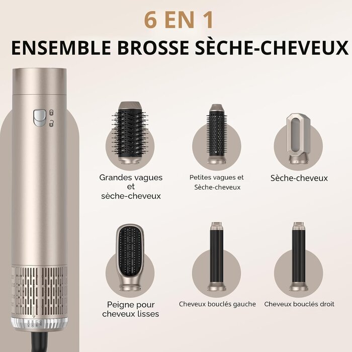 Brosse soufflante 6-en-1 multifonction - Jusqu'à 61% de réduction