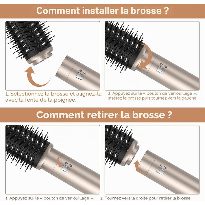 Brosse soufflante 6-en-1 multifonction - Jusqu'à 61% de réduction