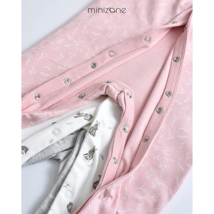 Lot de 3 pyjamas bébé en coton gris - Jusqu'à 60% de réduction