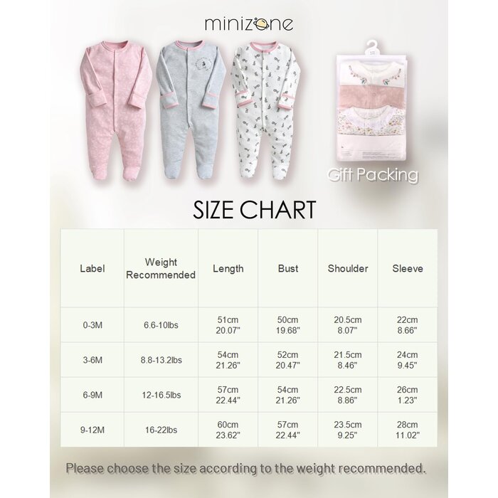Lot de 3 pyjamas bébé en coton gris - Jusqu'à 60% de réduction