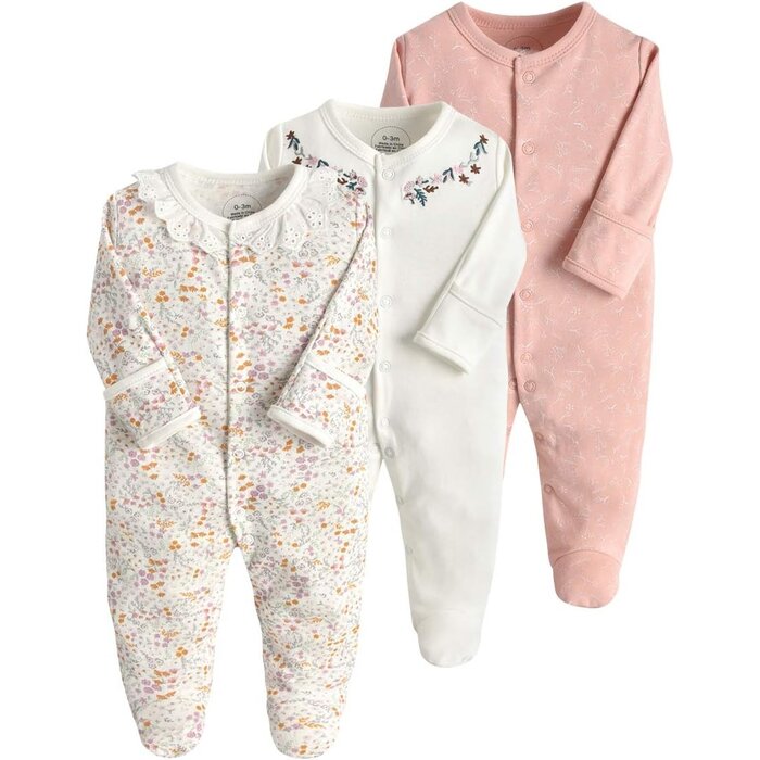Lot de 3 pyjamas bébé en coton gris - Jusqu'à 60% de réduction
