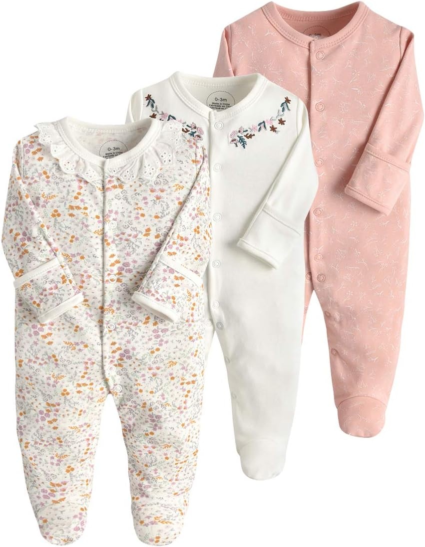 Lot de 3 pyjamas bébé en coton gris - Jusqu'à 60% de réduction