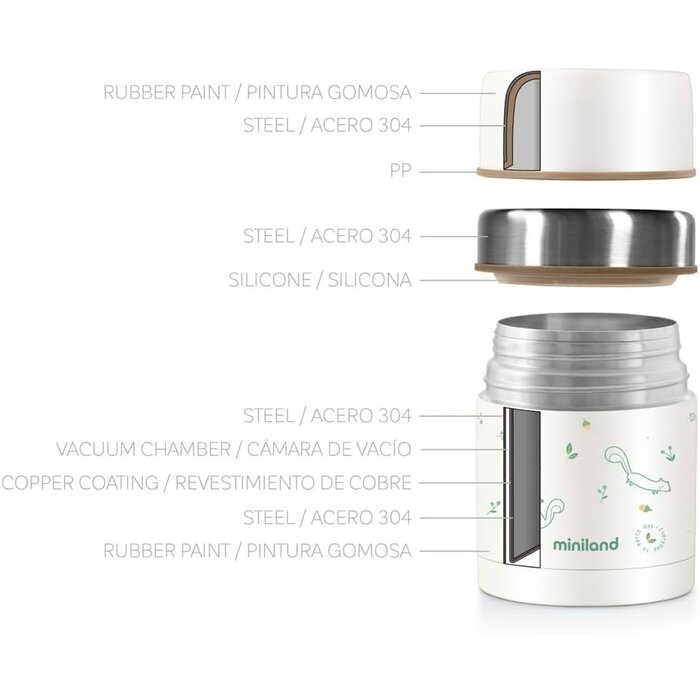Thermos bébé 600 ml - Acier inoxydable - Jusqu'à -59% sur l'outlet