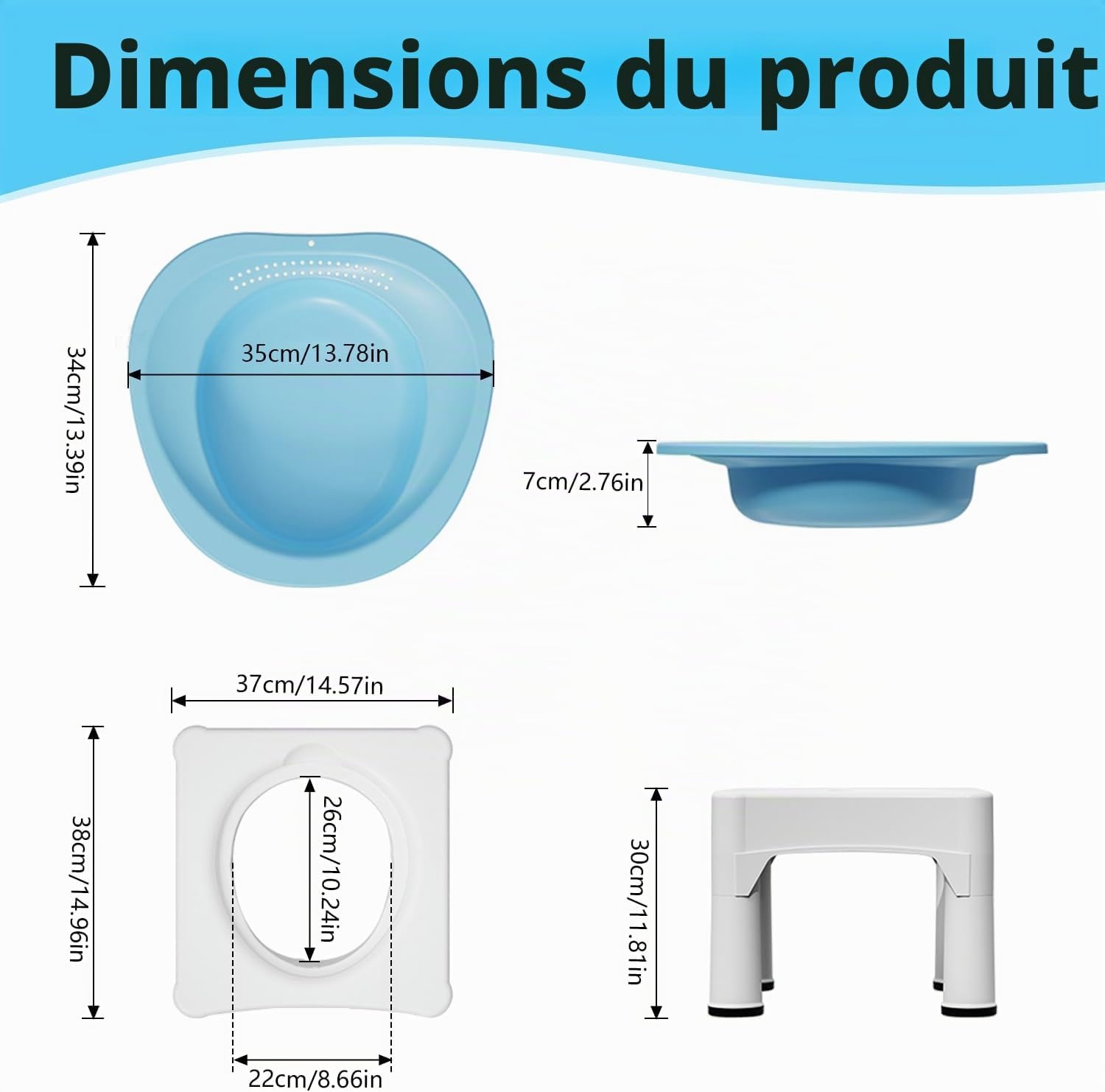Bain de siège portable pliable - Jusqu'à 62% de réduction