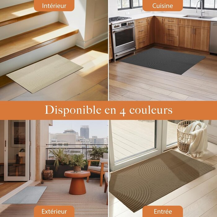Paillasson 70x120 cm Anthracite - Antidérapant - Jusqu'à -56% de remise