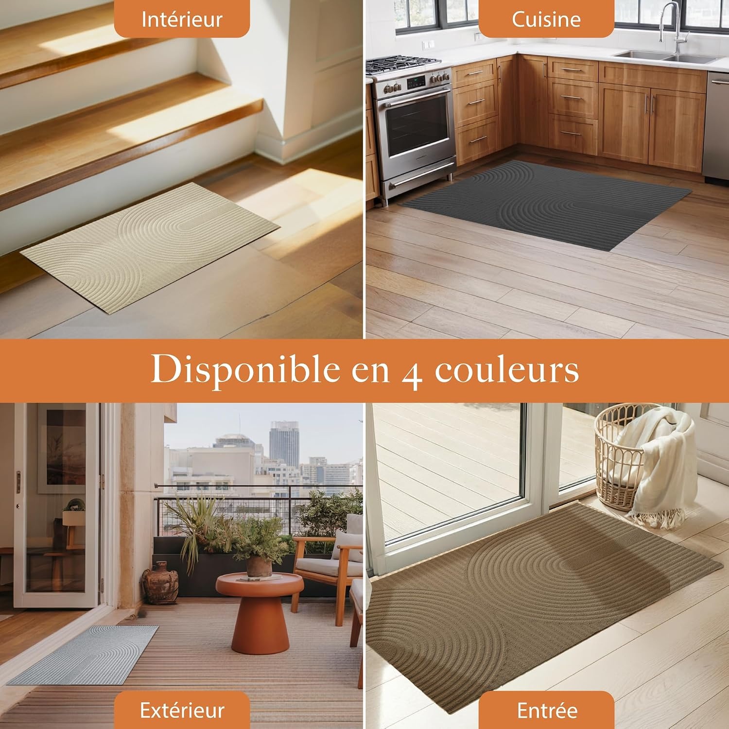 Paillasson 70x120 cm Anthracite - Antidérapant - Jusqu'à -56% de remise