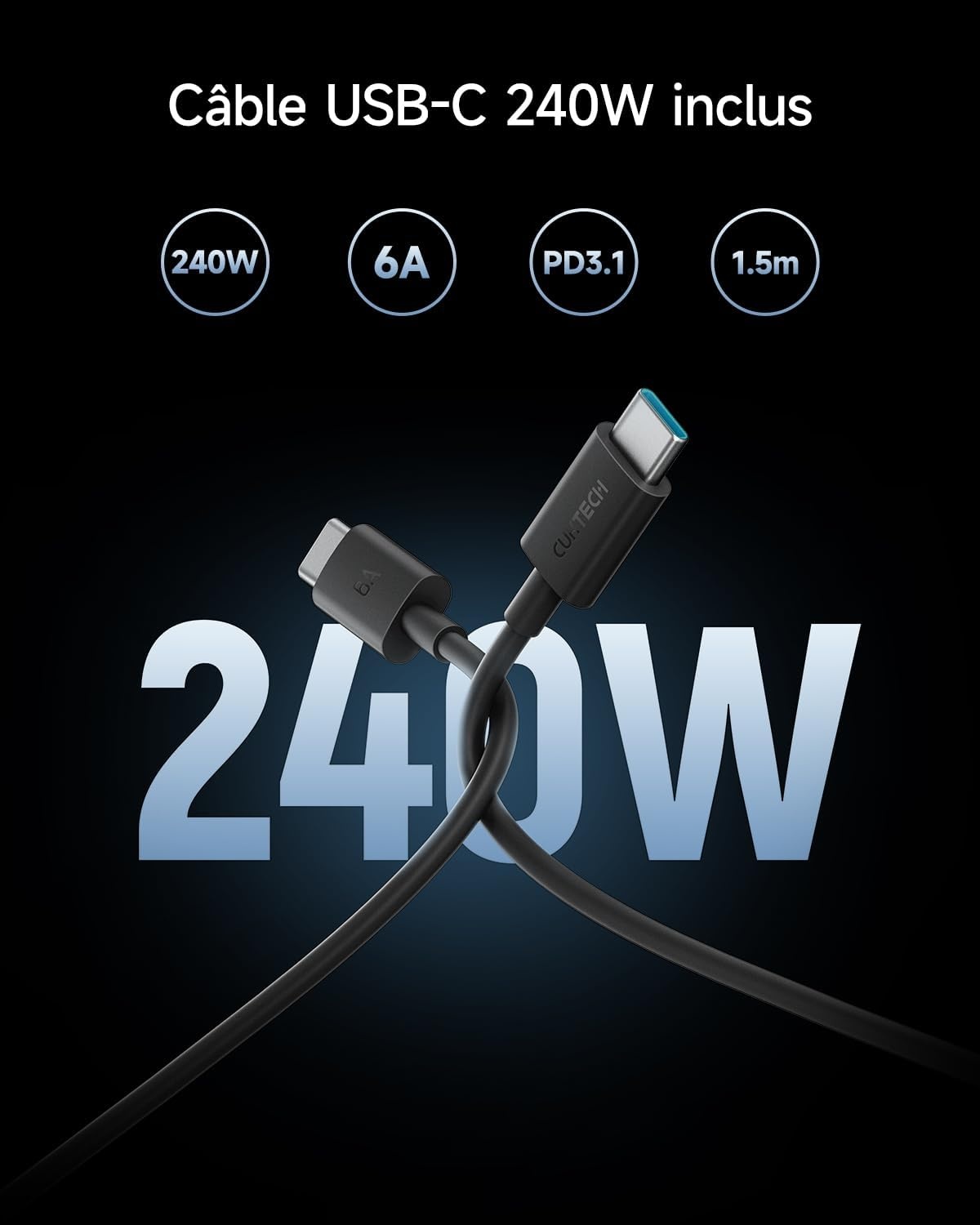 Chargeur rapide USB-C 140W 4 ports - Jusqu'à -61% sur votre modèle