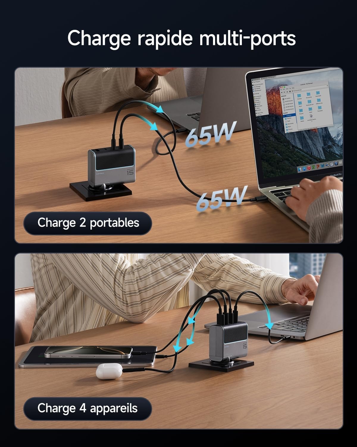 Chargeur Rapide 140W GaN 4 Ports - Jusqu'à -61%