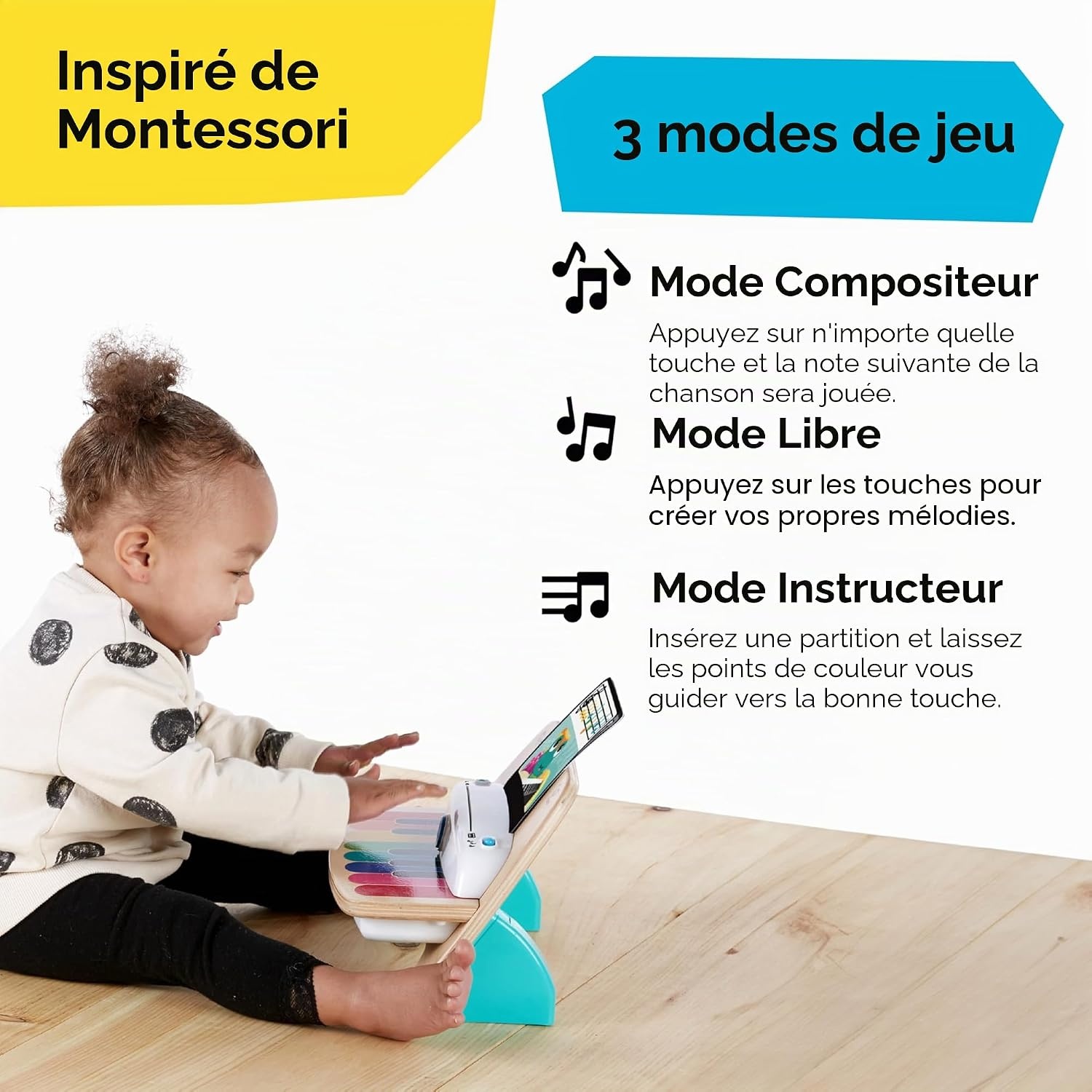 Piano musical en bois Magic Touch pour bébé - Jusqu'à 60% de réduction