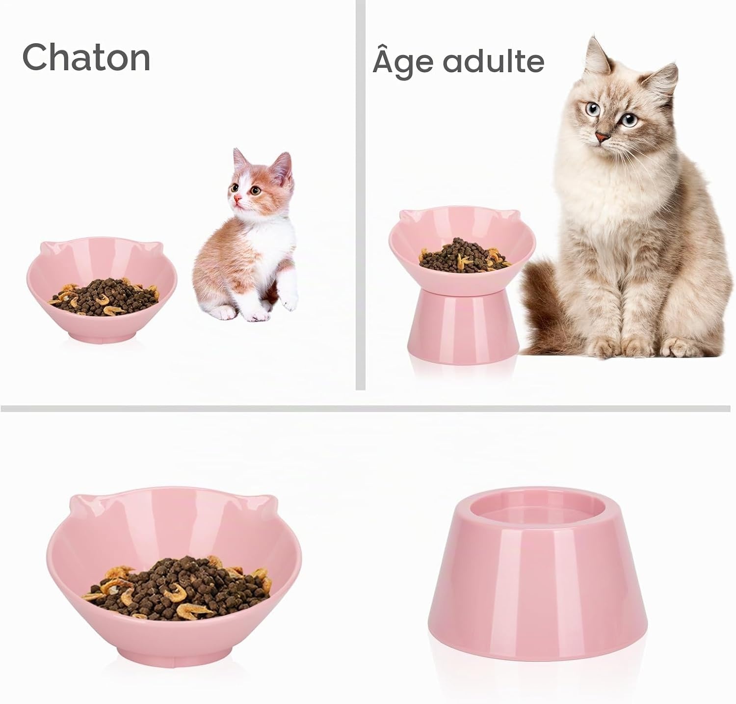 Gamelle surélevée inclinable 15° - Rose - Jusqu'à 54% de réduction
