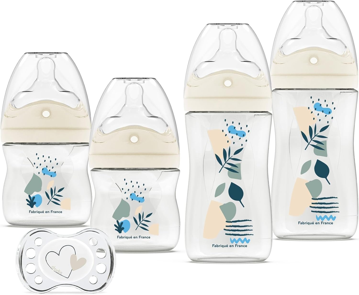 Set de 4 biberons anti-colique - Bleu - Jusqu'à -60%