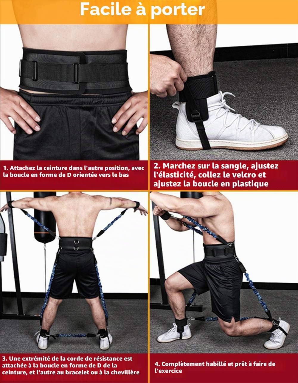 Kit de Bandes de Résistance Fitness & Boxe - Jusqu'à 60% de remise