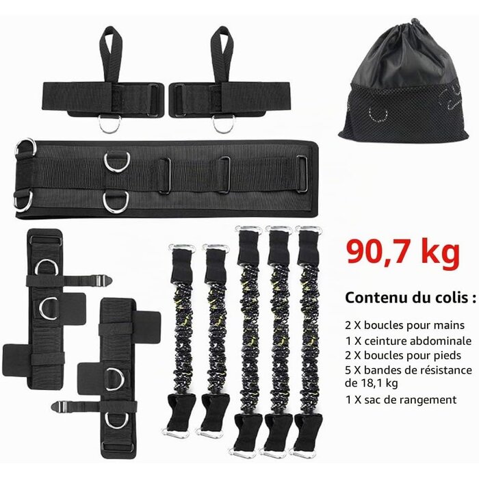 Kit d'entraînement résistance boxe et fitness - Jusqu'à -60%