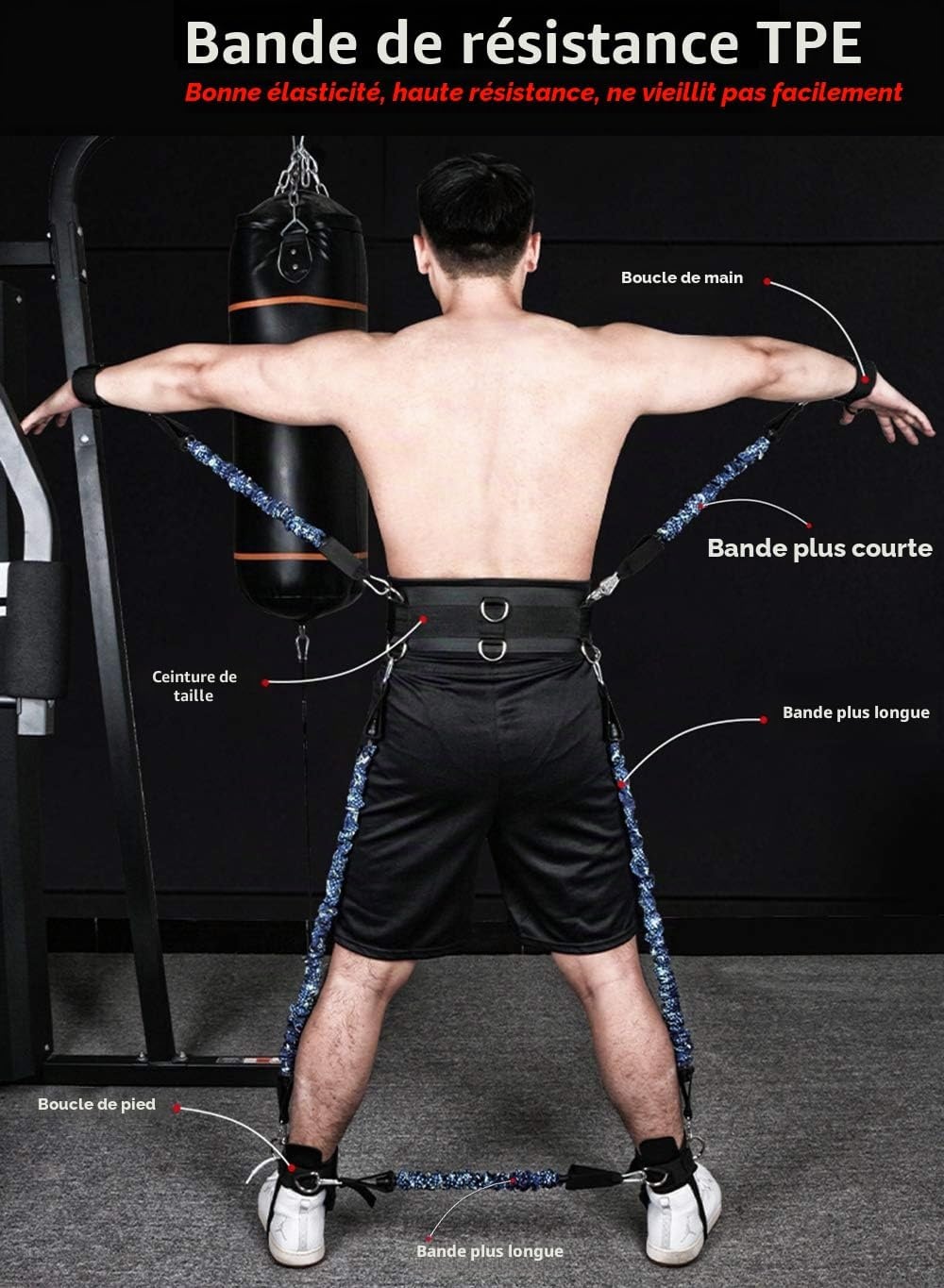 Kit bandes de résistance fitness et boxe - Jusqu'à 60% de réduction