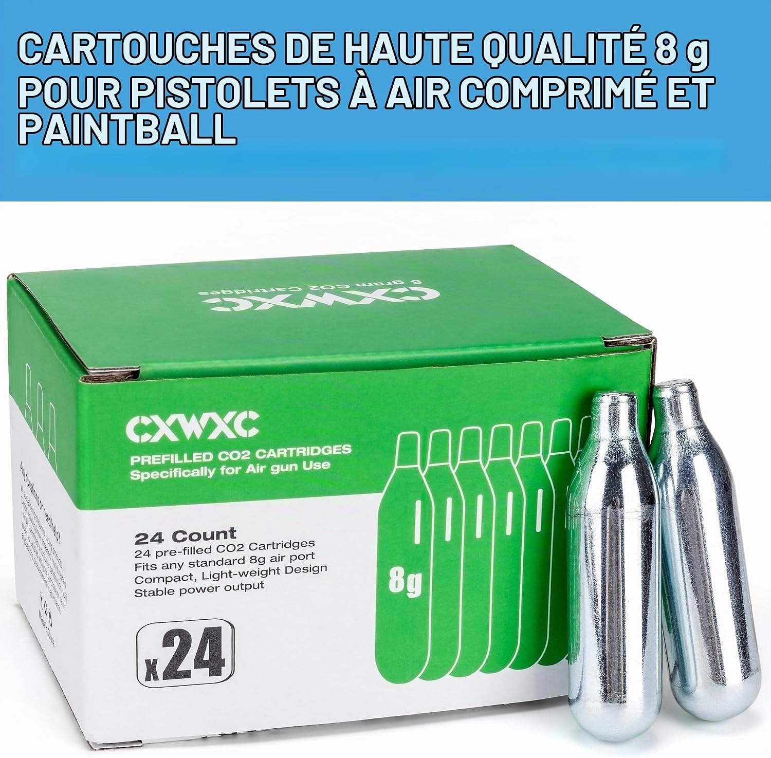 Cartouches CO2 8g, 12g, 88g pour Airsoft et Paintball - Jusqu'à -58%