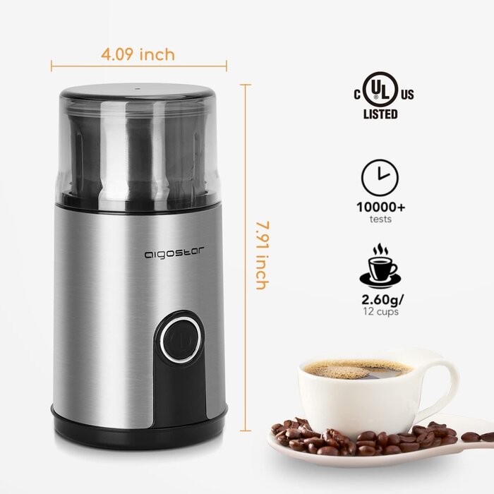 Moulin à café électrique inox 200W - Jusqu'à 31% de réduction