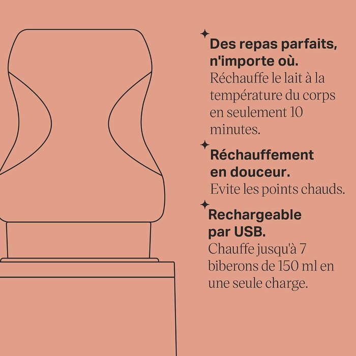 Tommee Tippee Chauffe-biberon portable ergonomique gris - Jusqu'à 63% de réduction