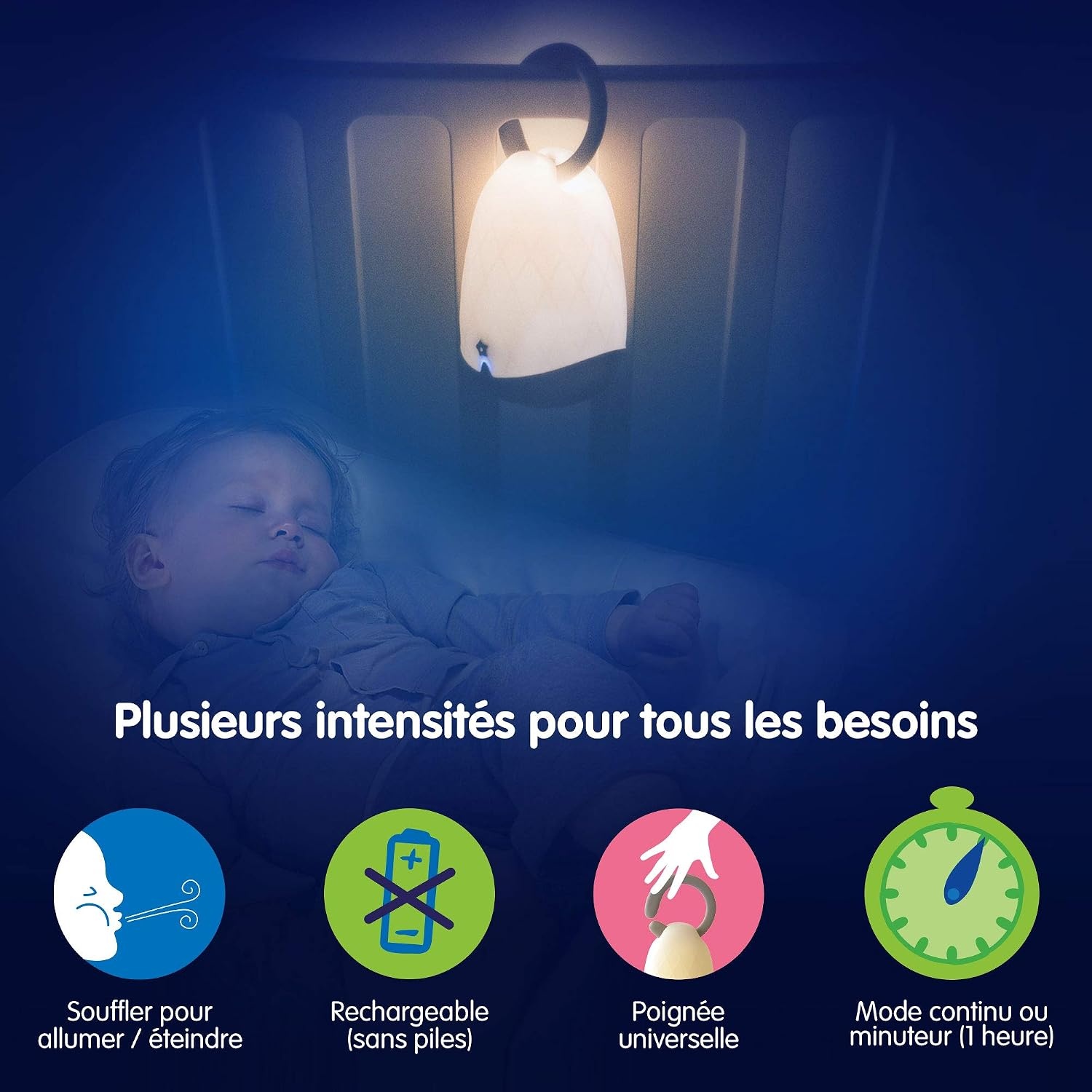 Pabobo Veilleuse nomade pour enfant - Activation par souffle - Jusqu'à -60%