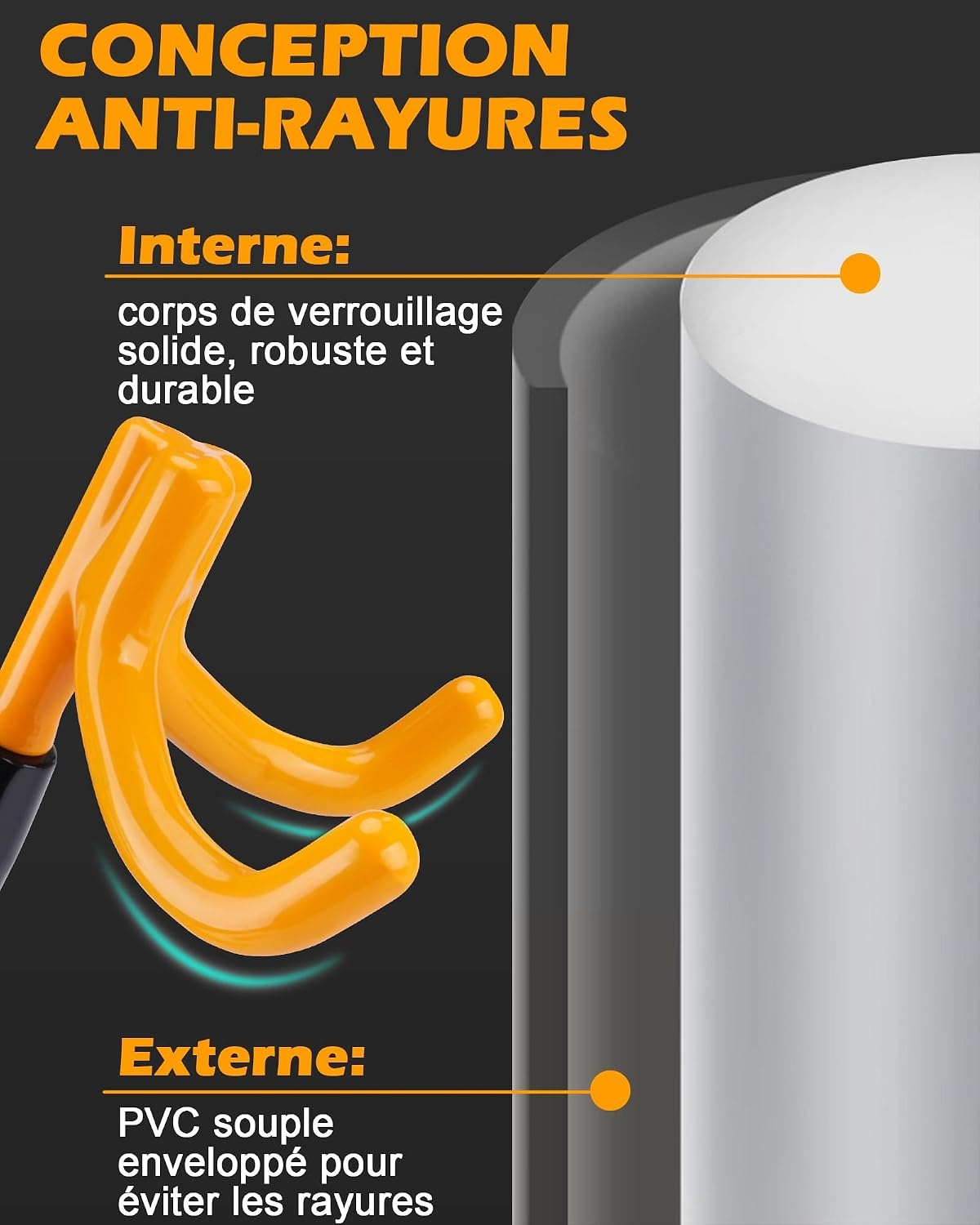 Antivol de volant universel réglable : sécurité haute résistance - jusqu'à 59%