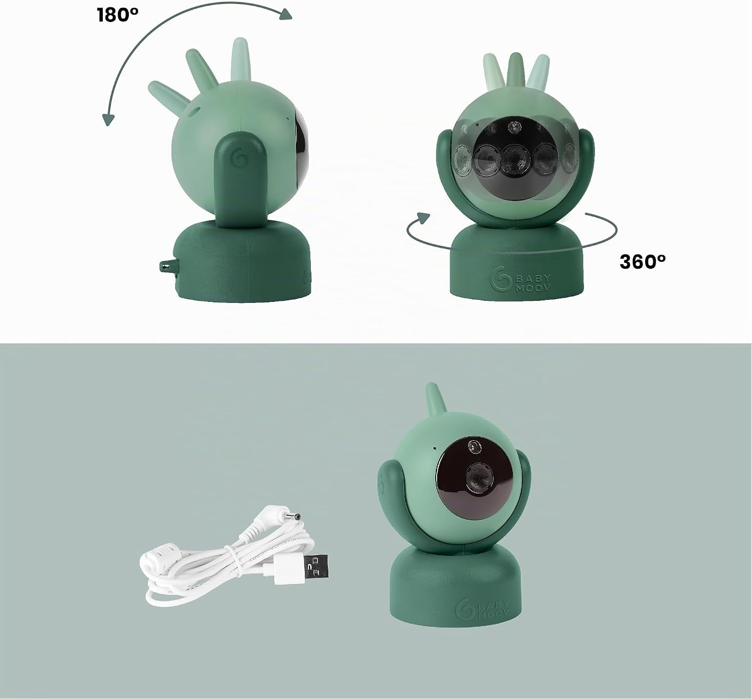 Caméra additionnelle 360° pour babyphone - Jusqu'à 64% de réduction