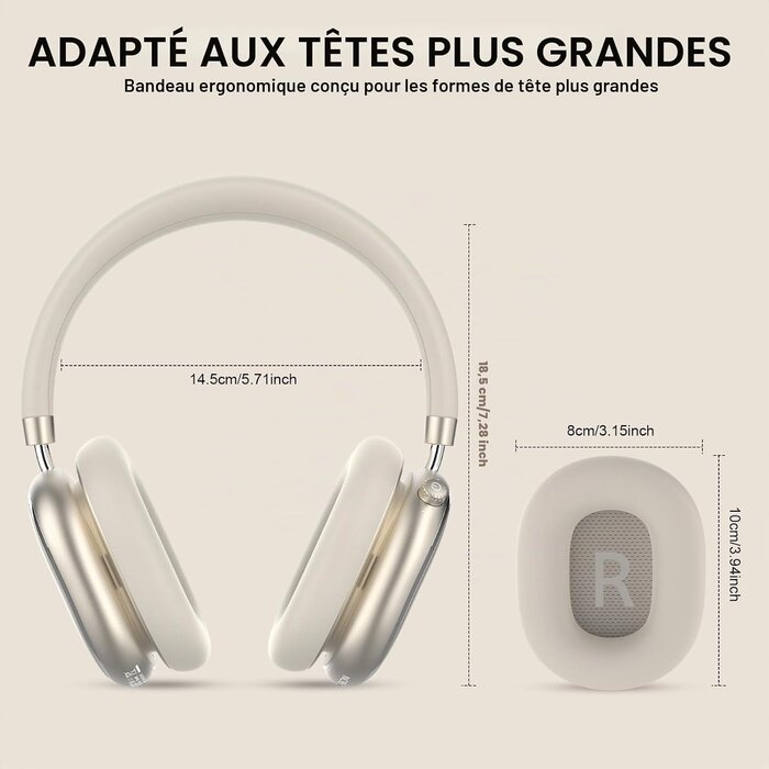 Casque Bluetooth 6.0 à réduction de bruit - Starlight - Jusqu'à -60%