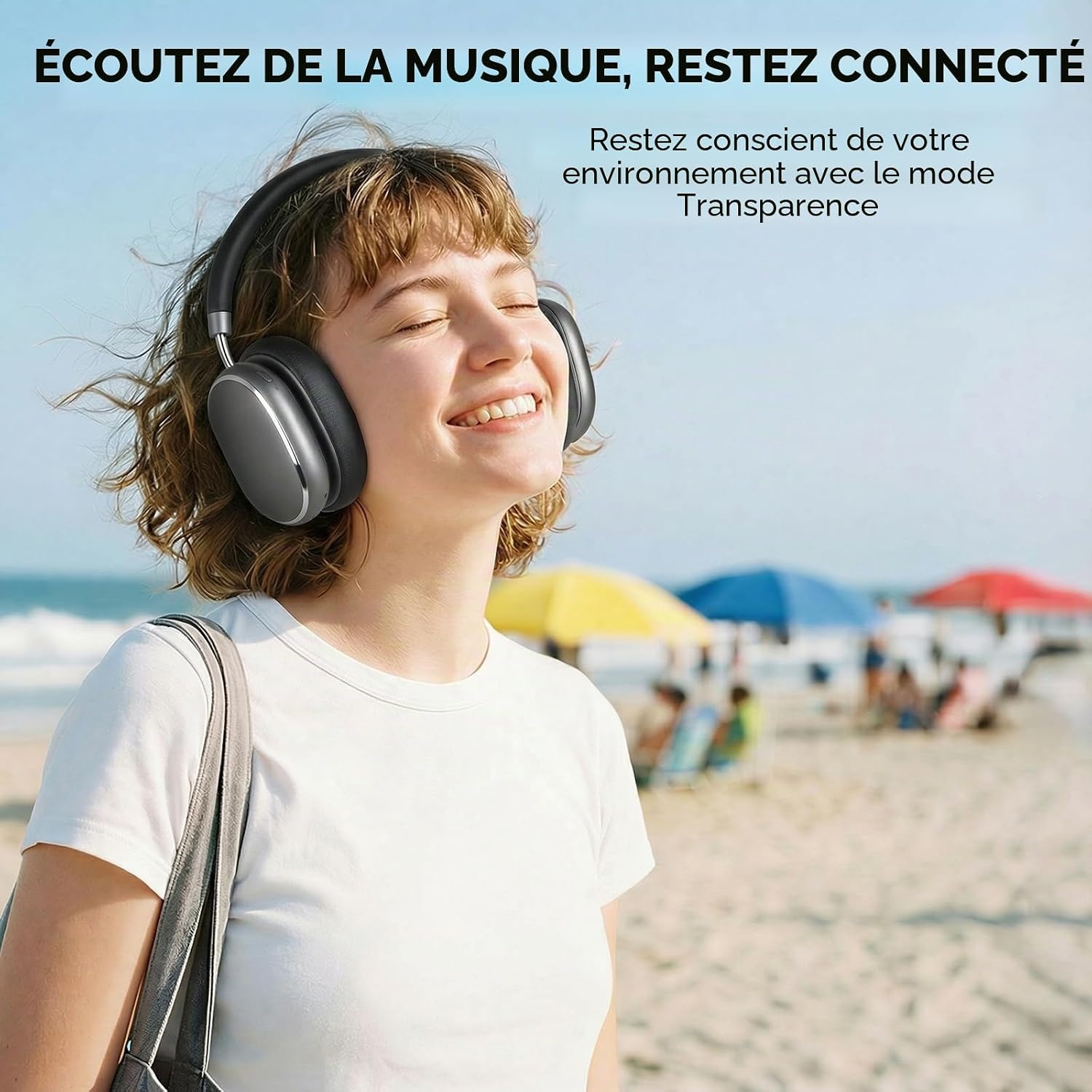 Casque Bluetooth 6.0 à réduction de bruit - 65H d'autonomie - Jusqu'à -60%