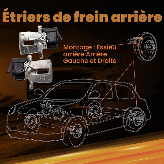 Kit Étriers de Frein Arrière - VW, Audi, Seat - Jusqu'à 62% de réduction
