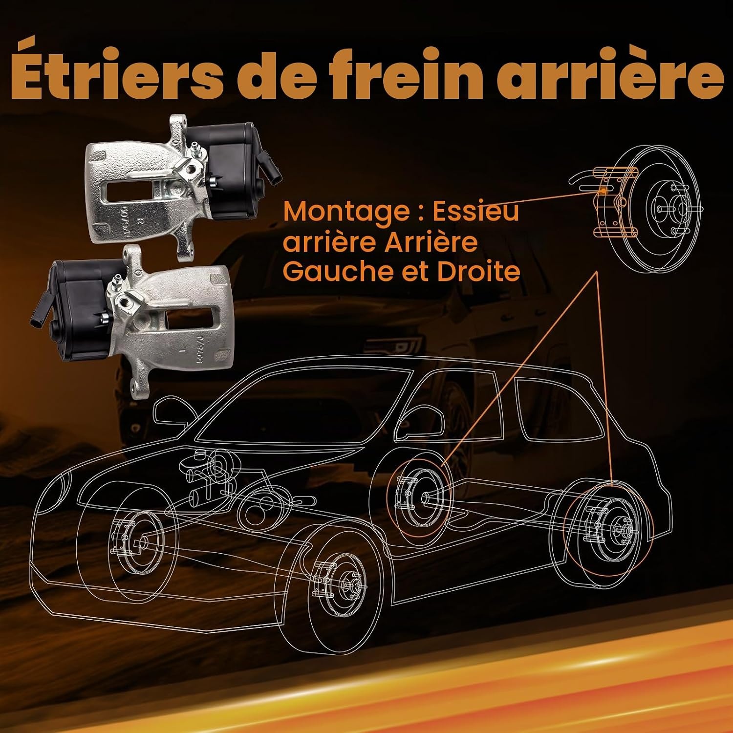 Kit Étriers de Frein Arrière - VW, Audi, Seat - Jusqu'à 62% de réduction