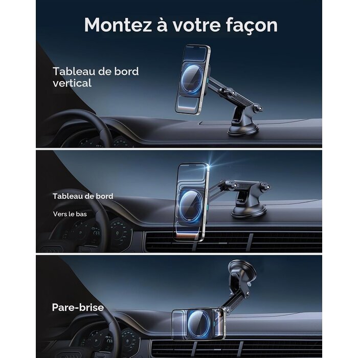 Esr Chargeur voiture magnétique 15W pour iPhone 12-16 - Jusqu'à -58%