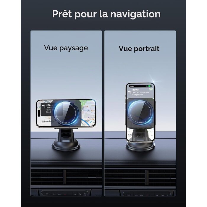 Esr Chargeur voiture magnétique 15W pour iPhone 12-16 - Jusqu'à -58%