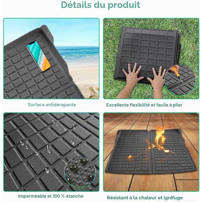 Gafat Tapis de coffre pliable pour SUV électrique - Protection premium - Jusqu'à -63%