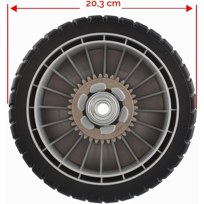 Lot de 2 roues arrière pour tondeuse - 8 pouces - Jusqu'à -62%