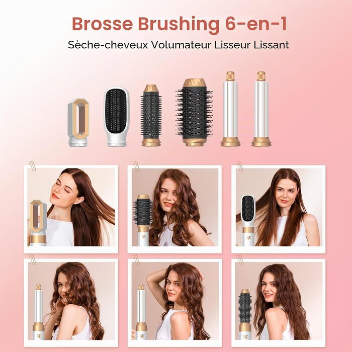 Mogawave Styler 6-en-1 multifonction : séchage, lissage et boucles - Jusqu'à -62%