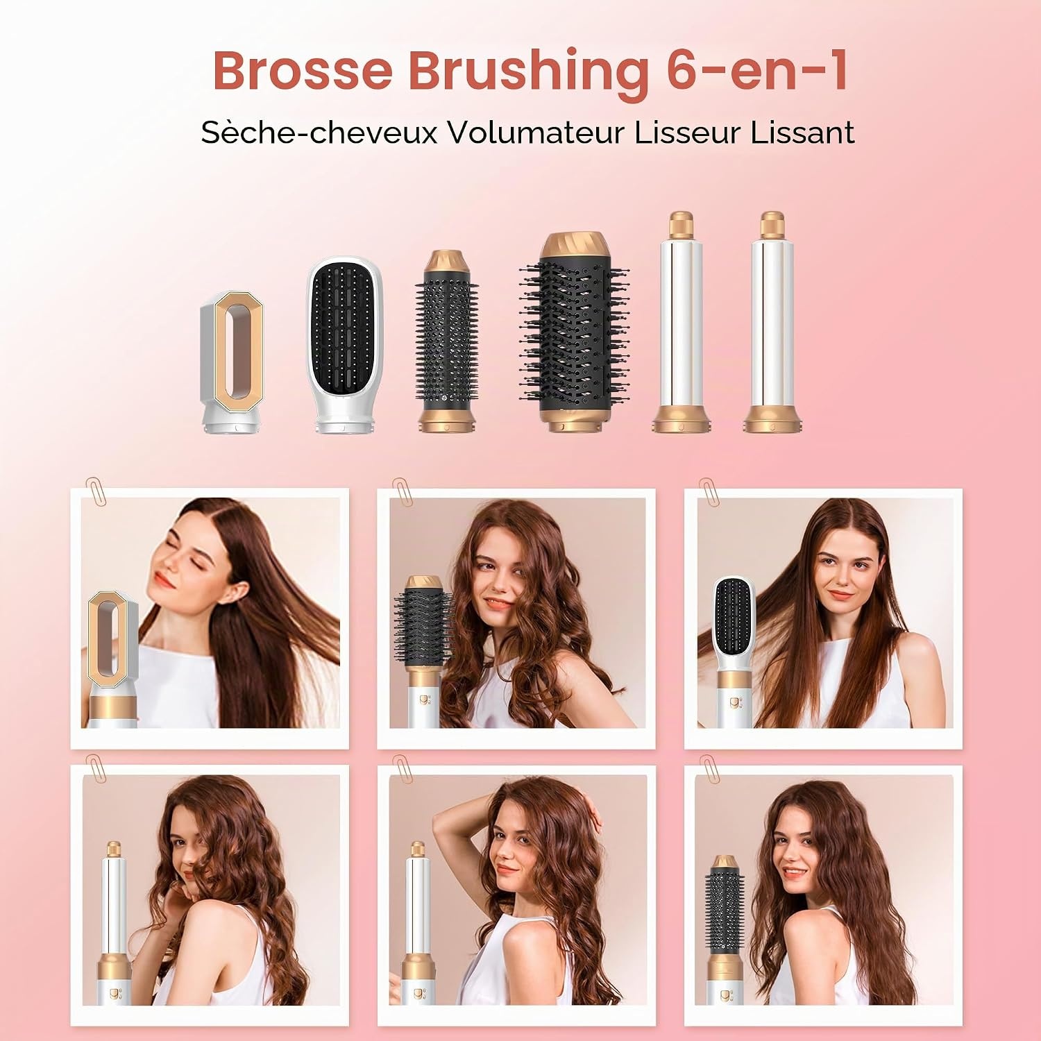 Mogawave Styler 6-en-1 multifonction : séchage, lissage et boucles - Jusqu'à -62%